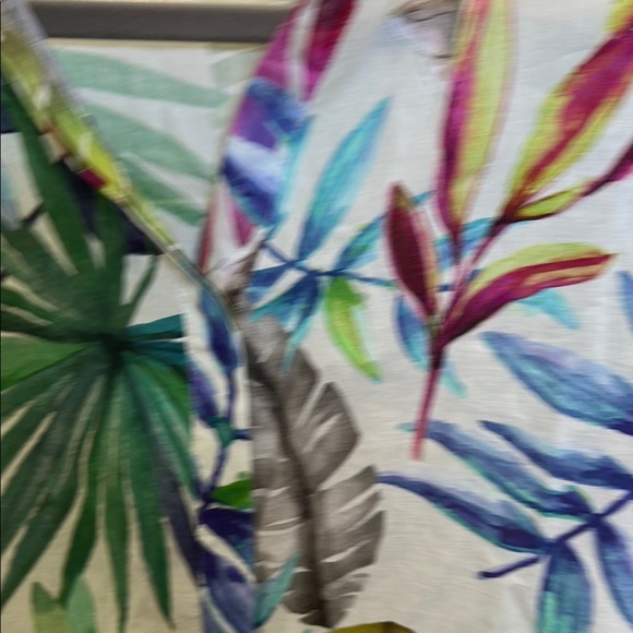 Vilagallo Leaf Print Cotton Blouse Size S - Picture 7 of 10